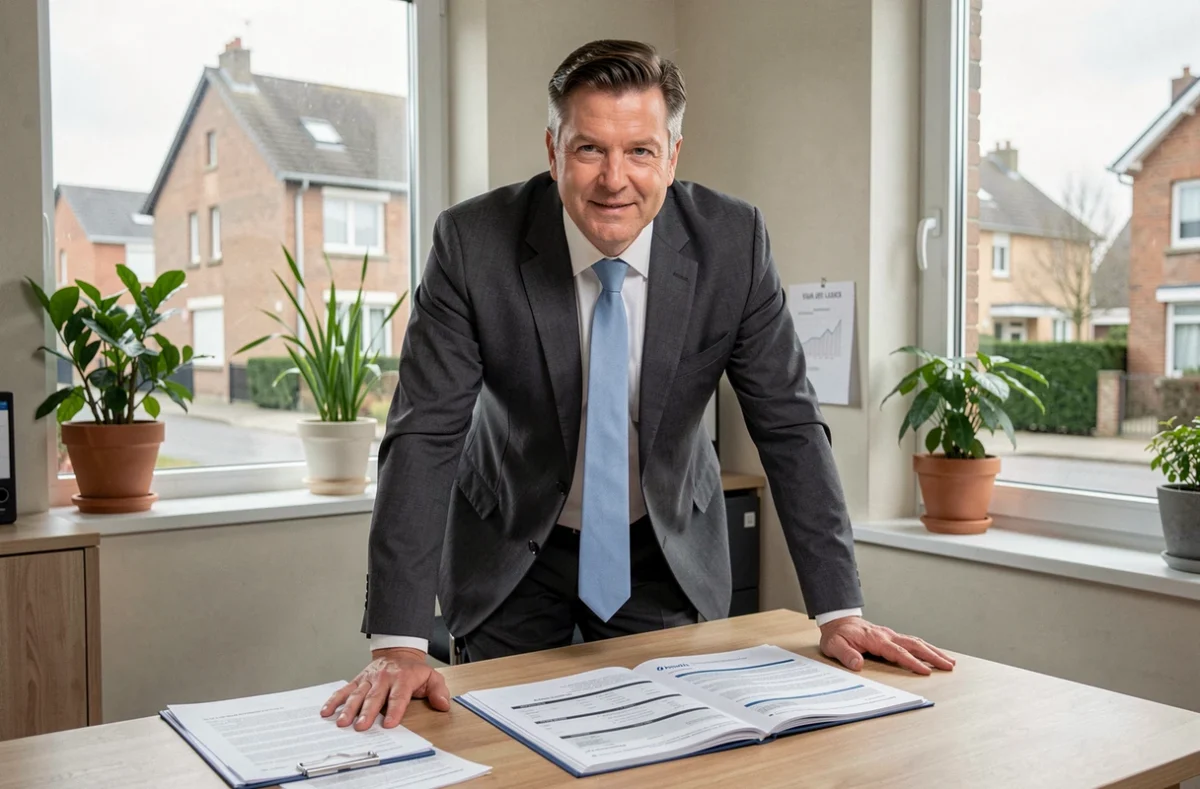 Un conseiller d'Ace Crédit aux Lilas présente des simulations de prêt immobilier à un client