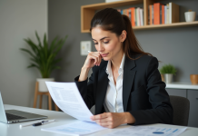 Clôturer compte titre Crédit Agricole : démarches et conseils essentiels Femme en bureau moderne examine documents financiers
