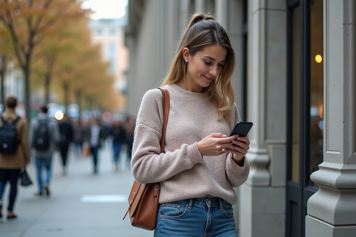 Jeune femme consulte un portefeuille d