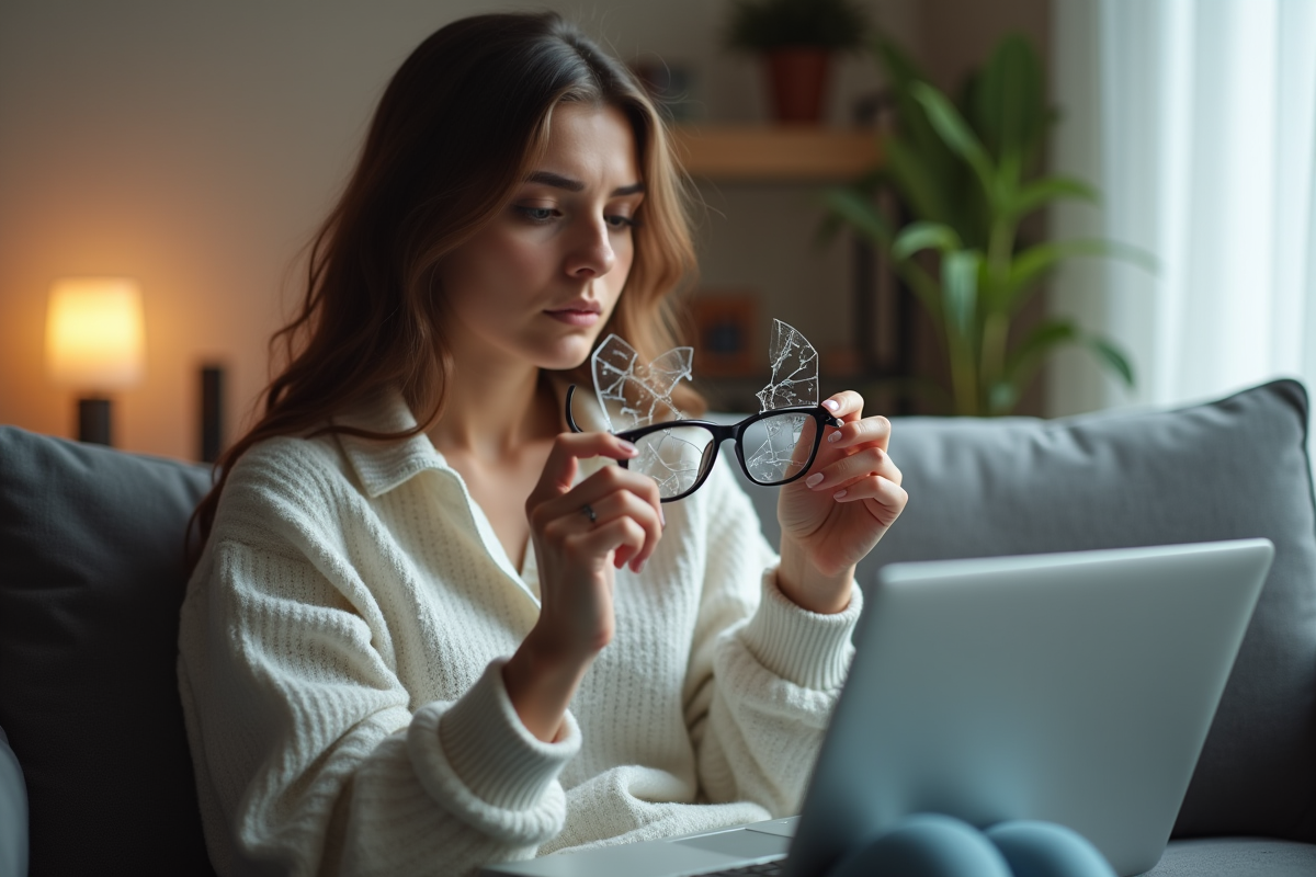 lunettes cassées