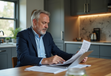 Récupérer de l’argent d’un placement financier : conseils et astuces efficaces Homme d'âge moyen en tenue casual dans une cuisine moderne