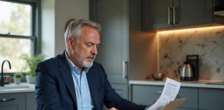 Récupérer de l’argent d’un placement financier : conseils et astuces efficaces Homme d'âge moyen en tenue casual dans une cuisine moderne