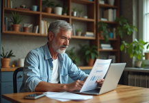 Prêt avec mauvais crédit : les solutions à explorer pour obtenir un financement Homme d'âge moyen examinant des documents financiers à la maison