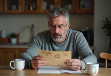 Fisc français : Peut-il saisir votre maison ? Infos et conseils Homme d'âge moyen examinant une lettre de l'administration fiscale