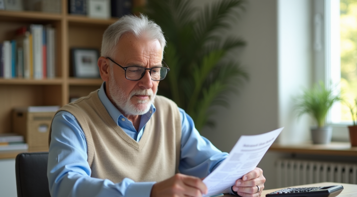 Calculer le montant de la pension de retraite : astuces et méthodes efficaces à connaître Homme d age en train de revoir ses papiers de retraite