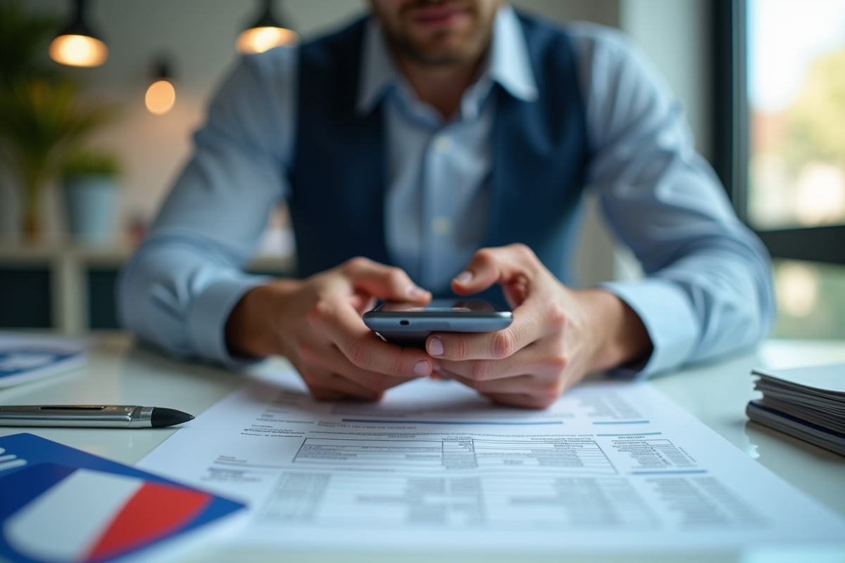 Jeune professionnel utilisant une application crypto en France