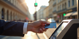 Paiement sans contact à Nice avec une personne