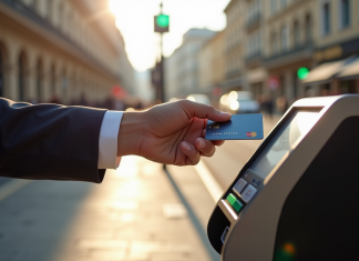 Paiement sans contact à Nice avec une personne